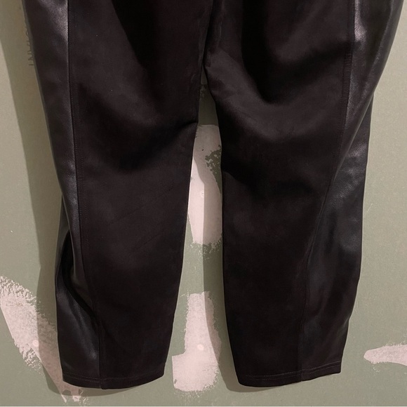 Marc New York Black Faux Suede-Leather Trim Pull On Pants Full Control Waistband - Picture 6 of 7